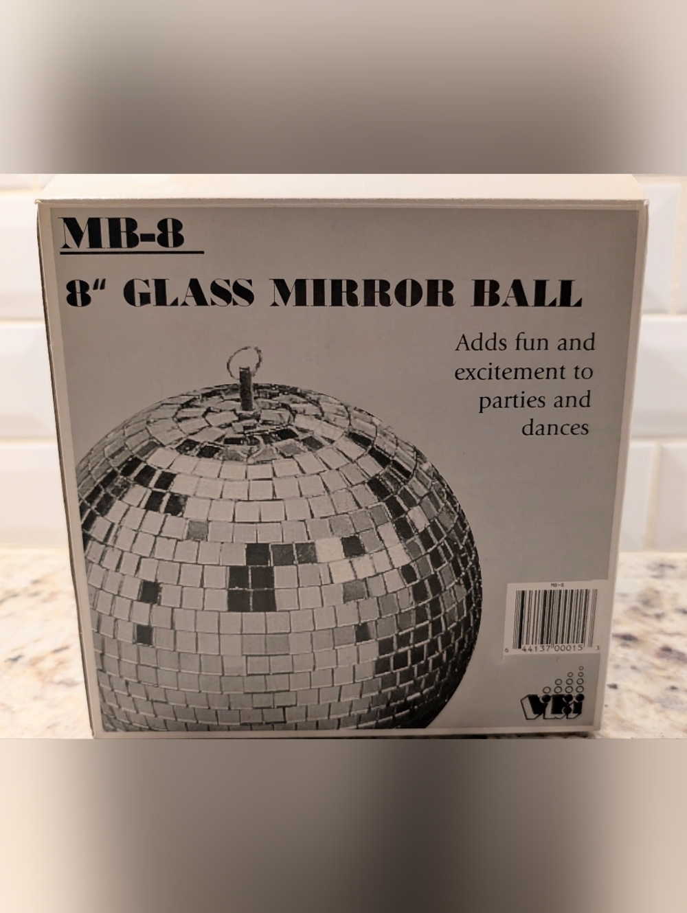 NIB Vintage Visual Effects - MB8 - Mirrored Disco Ball - 8 in.